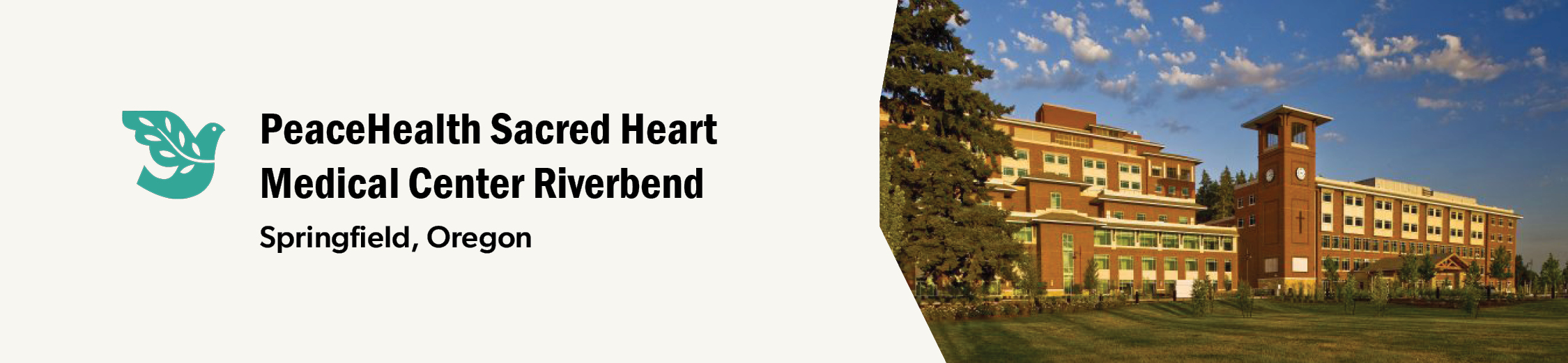PeaceHealth Sacred Heart Medical Center RiverBend banner